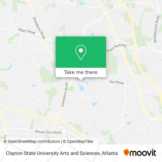 Mapa de Clayton State University Arts and Sciences