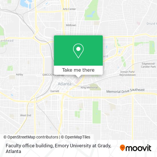 Mapa de Faculty office building, Emory University at Grady