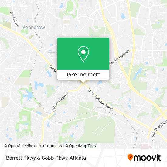 Barrett Pkwy & Cobb Pkwy map