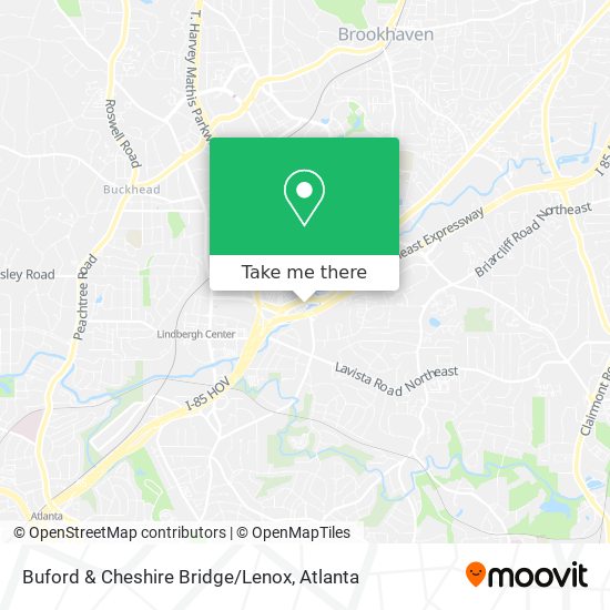 Mapa de Buford & Cheshire Bridge/Lenox