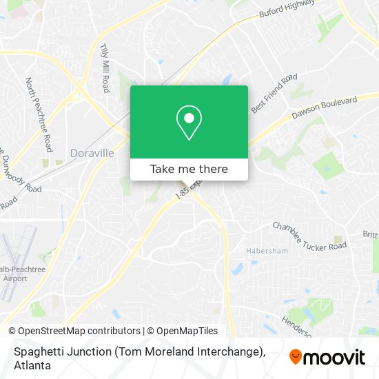 Mapa de Spaghetti Junction (Tom Moreland Interchange)