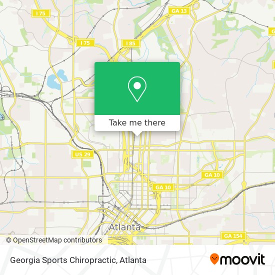 Georgia Sports Chiropractic map