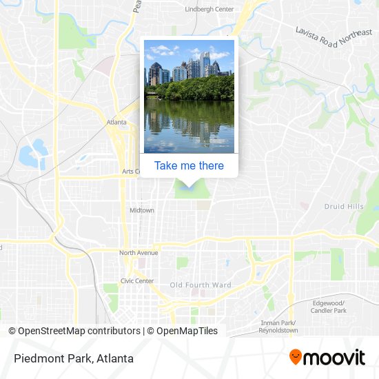 Mapa de Piedmont Park