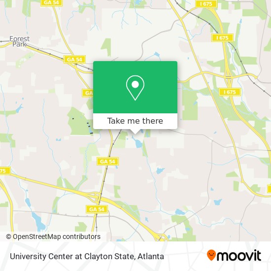 Mapa de University Center at Clayton State