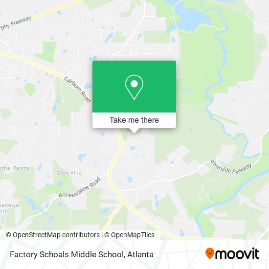 Mapa de Factory Schoals Middle School