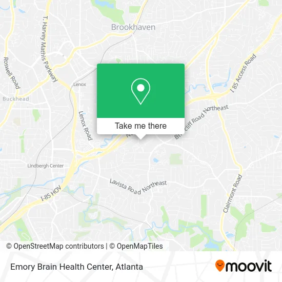 Emory Brain Health Center map