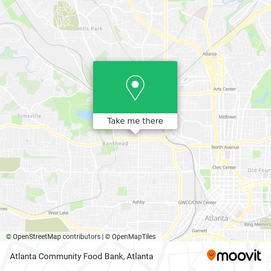 Atlanta Community Food Bank map