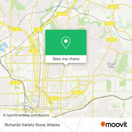 Mapa de Richards Variety Store