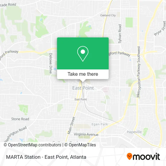 MARTA Station - East Point map