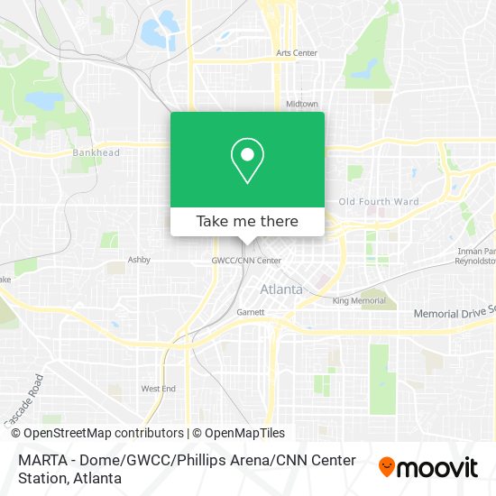 MARTA - Dome / GWCC / Phillips Arena / CNN Center Station map