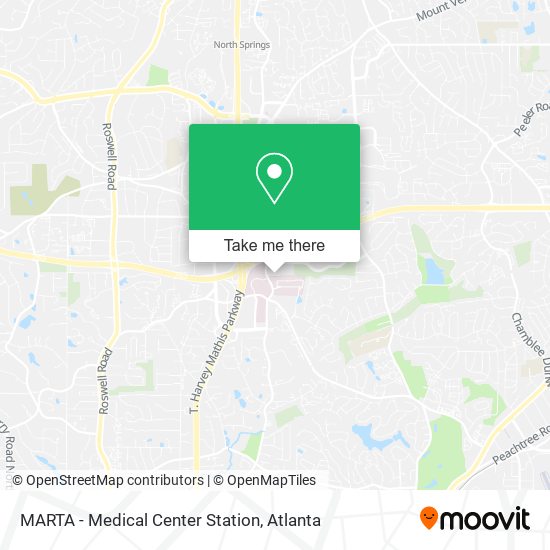 MARTA - Medical Center Station map