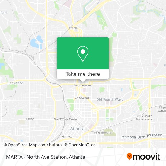 MARTA - North Ave Station map