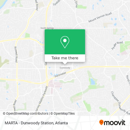 MARTA - Dunwoody Station map