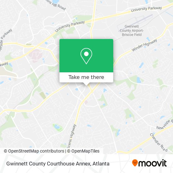 Gwinnett County Courthouse Annex map