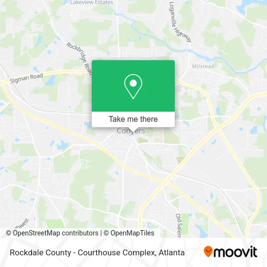 Rockdale County - Courthouse Complex map