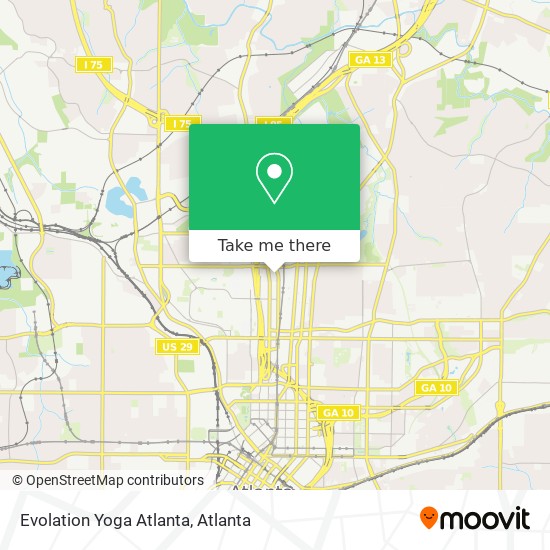 Evolation Yoga Atlanta map