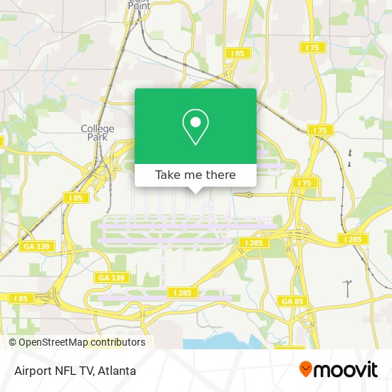 Airport NFL TV map