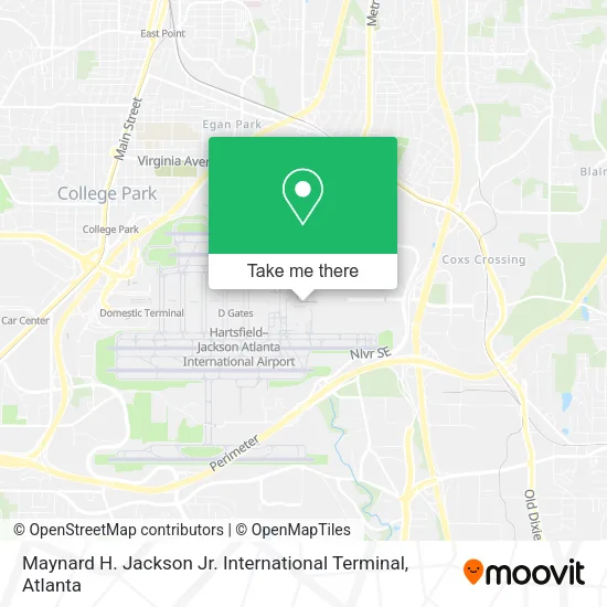 Mapa de Maynard H. Jackson Jr. International Terminal