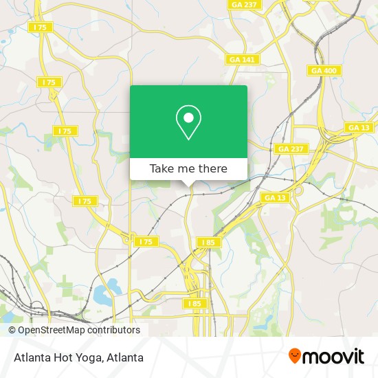 Mapa de Atlanta Hot Yoga