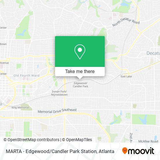 MARTA - Edgewood / Candler Park Station map