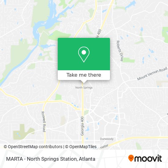 Mapa de MARTA - North Springs Station