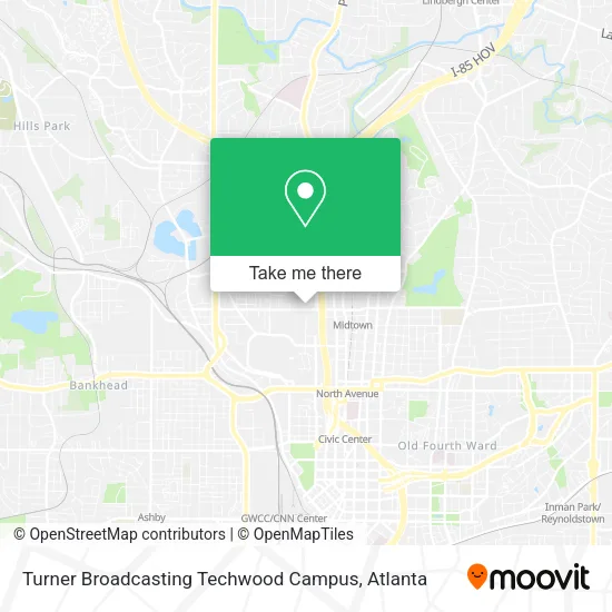 Mapa de Turner Broadcasting Techwood Campus