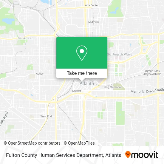 Fulton County Human Services Department map
