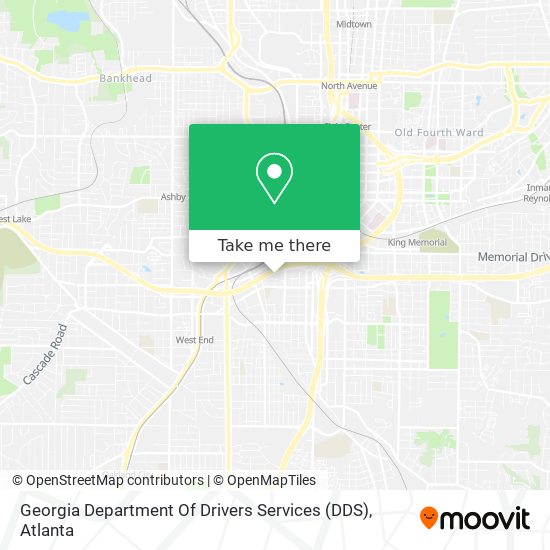 Georgia Department Of Drivers Services (DDS) map