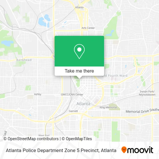 Mapa de Atlanta Police Department Zone 5 Precinct