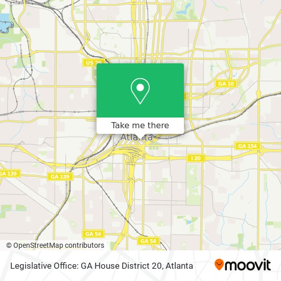 Legislative Office: GA House District 20 map