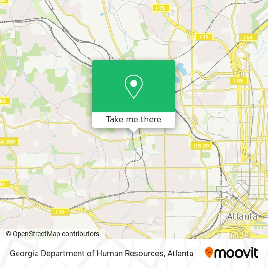 Georgia Department of Human Resources map