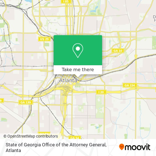 State of Georgia Office of the Attorney General map