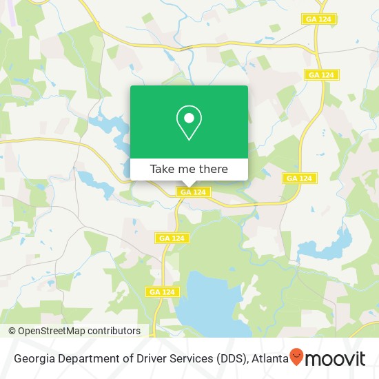 Mapa de Georgia Department of Driver Services (DDS)