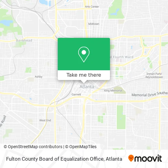 Fulton County Board of Equalization Office map