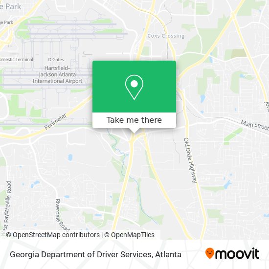 Georgia Department of Driver Services map