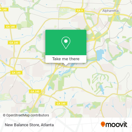 New Balance Store map