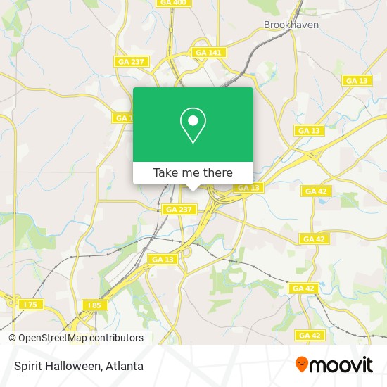 Mapa de Spirit Halloween