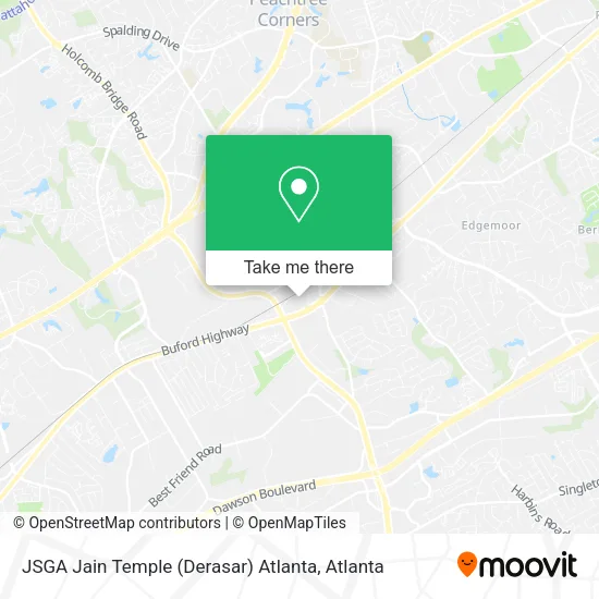 JSGA Jain Temple (Derasar) Atlanta map