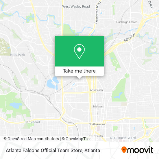 Mapa de Atlanta Falcons Official Team Store