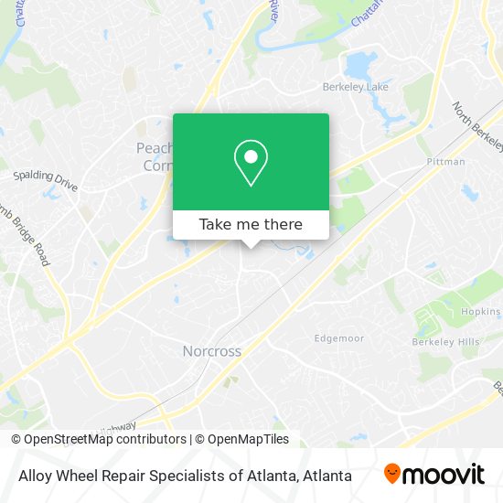 Alloy Wheel Repair Specialists of Atlanta map