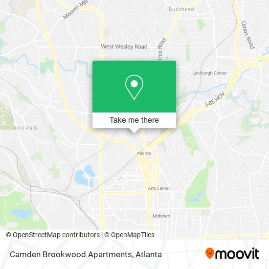 Camden Brookwood Apartments map