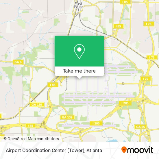 Mapa de Airport Coordination Center (Tower)