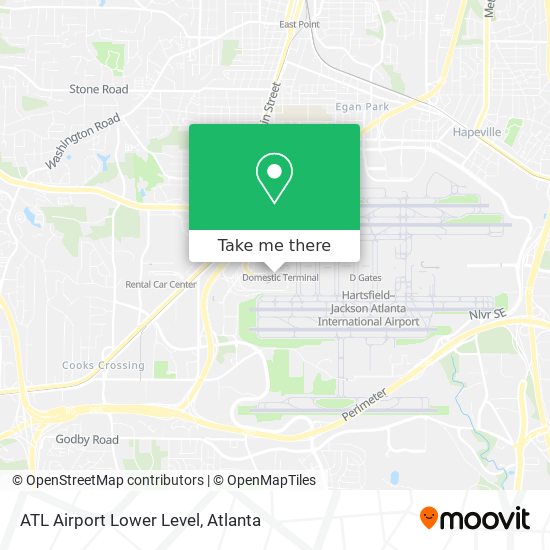 ATL Airport Lower Level map