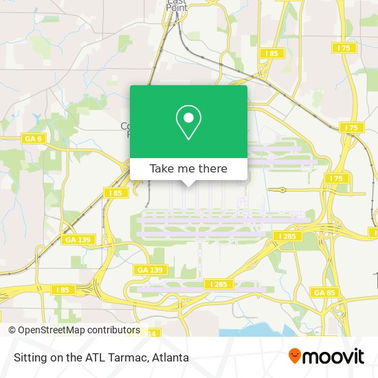 Mapa de Sitting on the ATL Tarmac