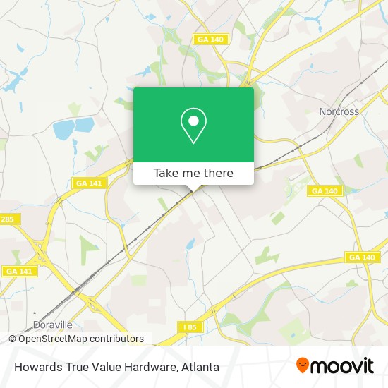 Howards True Value Hardware map