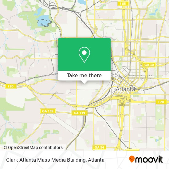 Mapa de Clark Atlanta Mass Media Building