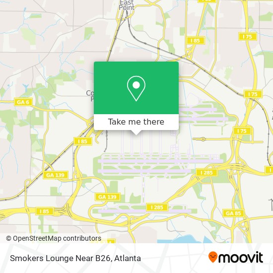 Smokers Lounge Near B26 map