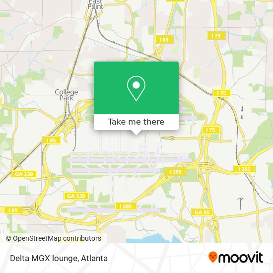 Mapa de Delta MGX lounge