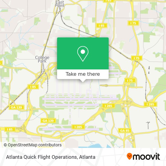 Mapa de Atlanta Quick Flight Operations