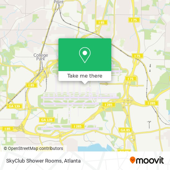 SkyClub Shower Rooms map